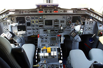 Internal view of Embraer 120 airplane produced...